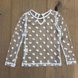 Numi Kids flocked dot layering shirt-3T